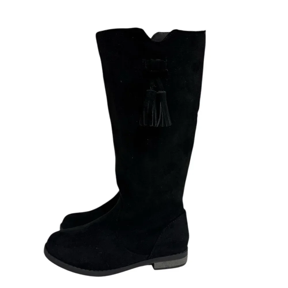 Cat & Jack Black Knee-High Boots NWOT